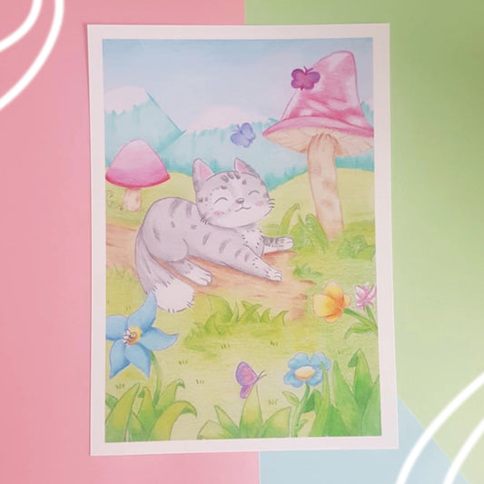 "Outdoor Kitty" Print